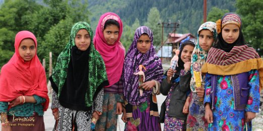 Village girls These young girls were proud to pose for the picture. Sonmarg - June 08, 2019