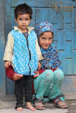 Brother and sister Walking in the small village, I came across friendly people of all ages. Sonamarg - June 08, 2019