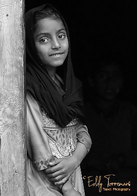 Lovely girl Early evening I decided to go for a walk in this small village at sonmarg district. - June 08, 2019