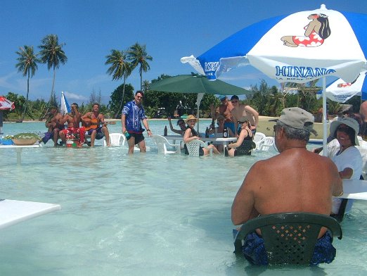 Water picnic Virtually untouched by any signs of tourism untill recently - French Polynesia - April 2004