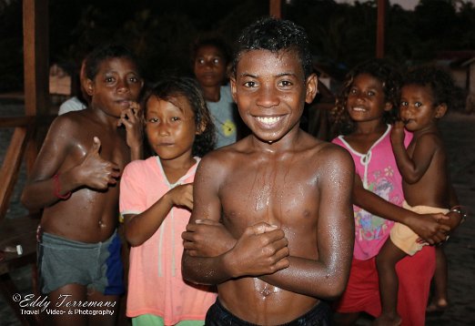Village-16 The kids love to have their picture taken. Raja Ampat - Indonesia - january 2016