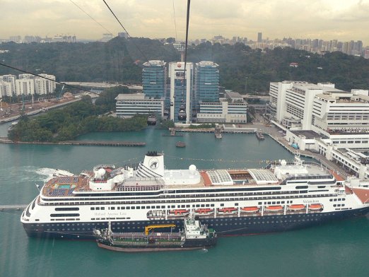 Singapore-15 The MS Volendam cruise ship docked in Singapore - December 9, 2013