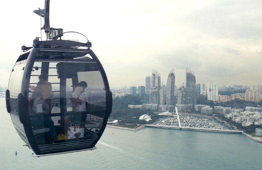 Singapore-3 Cable car to Sentosa - Singapore - December 9, 2013