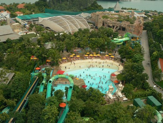 Singapore-6 View of the amusement water park on Sentosa - December 9, 2013