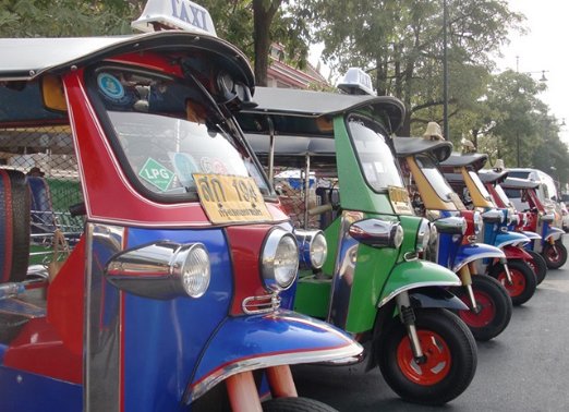 Bangkok Famous Tuk Tuks, THE transport vehicles of Bangkok - December 2013