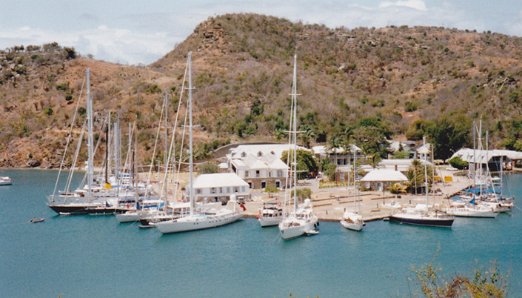 Nelsons Dockyard Nelsons Dockyard and clubhouse - Antigua - March 1992