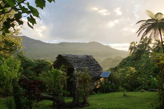 Volcano Island Paradise My accommodation for the next couple of days. Absolutely gorgeous setting. So peacefull. Tanna Island - Vanuatu - December 10, 2014.