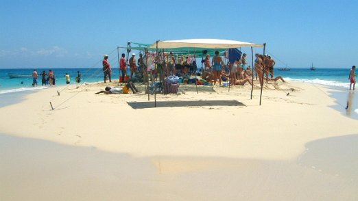 Sandbank Perfect sandbank for a break after snorkeling in the surrounding shallow sea - Zanzibar - Tanzania - August 2006